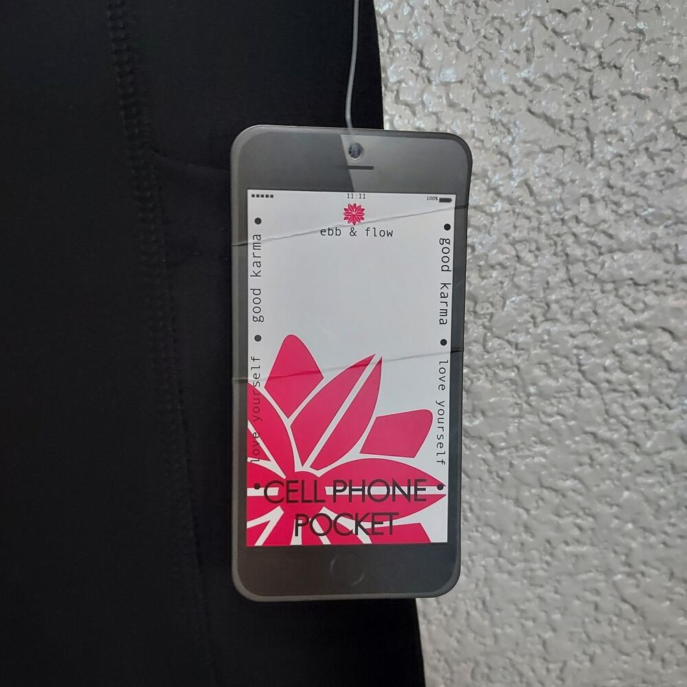 NEW Ebb & Flow Black Stretch Biker Shorts Size L - Picture 2 of 5